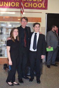 Left to Right: Gianna Lodato, Conductor Mr. Rick Fitzke, Dante Ragusa