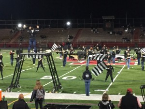 Marching Knights perform at half-time on Senior Night